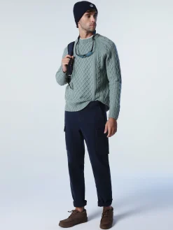 Outlet^North Sails 'Cable-knit Jumper MINERAL BLUE