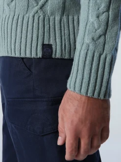 Outlet^North Sails 'Cable-knit Jumper MINERAL BLUE
