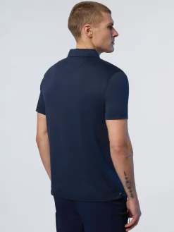 Polo Shirts^North Sails Cotton And TENCEL NAVY BLUE