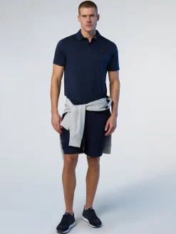 Polo Shirts^North Sails Cotton And TENCEL NAVY BLUE