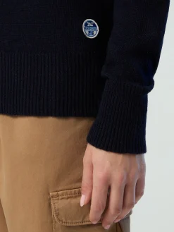Outlet^North Sails 'Eco Cashmere Mock-neck NAVY BLUE