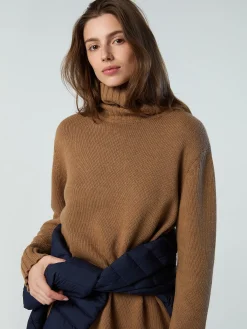 Outlet^North Sails 'Eco Cashmere Roll-neck Dress CAMEL