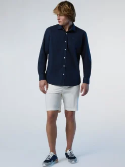 Shirts^North Sails 'Eco Stretch Poplin Shirt NAVY BLUE