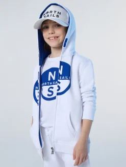 Sweatshirts & Hoodies^North Sails 'Full-zipper Hoodie With Maxi Logo WHITE