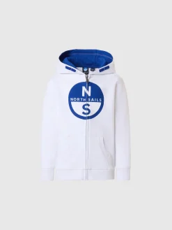 Sweatshirts & Hoodies^North Sails 'Full-zipper Hoodie With Maxi Logo WHITE