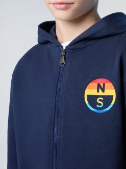 Sweatshirts & Hoodies^North Sails 'Full-zipper Hoodie With Rainbow Prints NAVY BLUE
