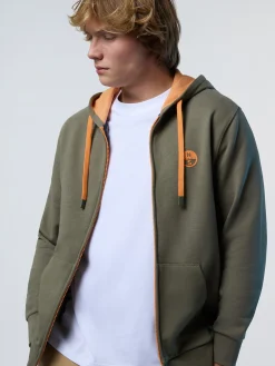 Sweatshirts & Hoodies^North Sails 'Full-zipper Hoodie With Rubber Logo DUSTY OLIVE