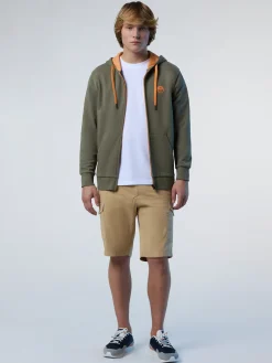 Sweatshirts & Hoodies^North Sails 'Full-zipper Hoodie With Rubber Logo DUSTY OLIVE
