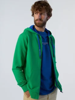 Sweatshirts & Hoodies^North Sails 'Full-zipper Hoodie With Rubber Logo GREEN BEE