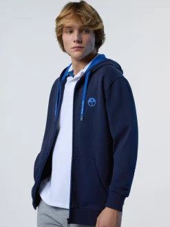 Sweatshirts & Hoodies^North Sails 'Full-zipper Hoodie With Rubber Logo NAVY BLUE