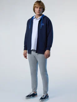 Sweatshirts & Hoodies^North Sails 'Full-zipper Hoodie With Rubber Logo NAVY BLUE