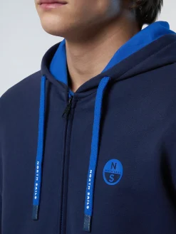 Sweatshirts & Hoodies^North Sails 'Full-zipper Hoodie With Rubber Logo NAVY BLUE