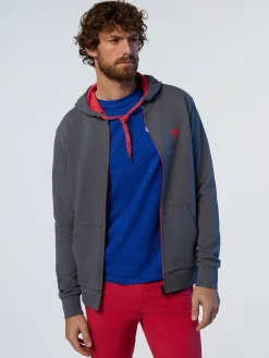 Sweatshirts & Hoodies^North Sails 'Full-zipper Hoodie With Rubber Logo IRON GREY