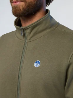 Sweatshirts & Hoodies^North Sails 'Full-zipper Sweatshirt With Logo Patch DUSTY OLIVE