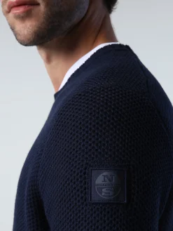 Outlet^North Sails 'Honeycomb Stitch Jumper NAVY BLUE