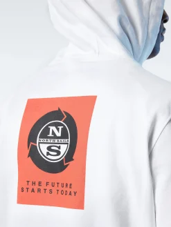 Outlet^North Sails 'Hoodie With Graphic Prints WHITE