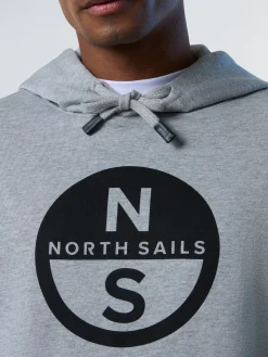 Sweatshirts & Hoodies^North Sails 'Hoodie With Maxi Print GREY MELANGE