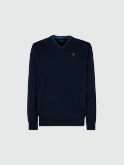 Outlet^North Sails 'Jumper With V-neck NAVY BLUE