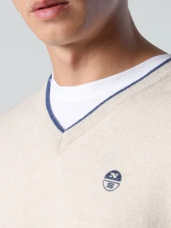 Outlet^North Sails 'Jumper With V-neck BUTTER