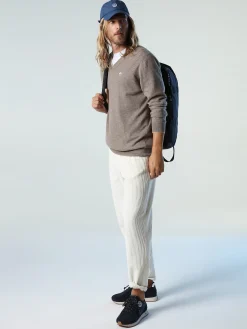 Outlet^North Sails 'Jumper With V-neck FOSSIL MELANGE