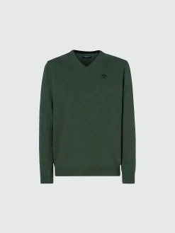 Outlet^North Sails 'Jumper With V-neck IVY GREEN