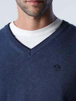 Outlet^North Sails 'Jumper With V-neck CHINA BLUE MELANGE