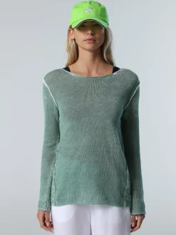 Outlet^North Sails 'Linen Boat-neck Top GRANITE GREEN