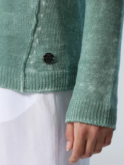 Outlet^North Sails 'Linen Boat-neck Top GRANITE GREEN