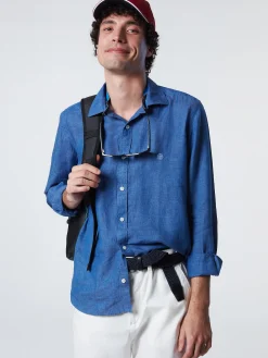 Outlet^North Sails 'Linen Shirt DARK DENIM