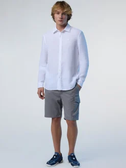 Shirts^North Sails 'Long-sleeved Linen Shirt WHITE
