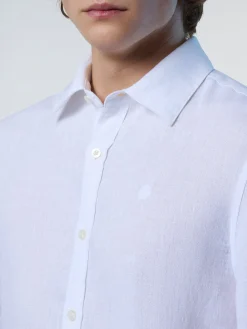Shirts^North Sails 'Long-sleeved Linen Shirt WHITE