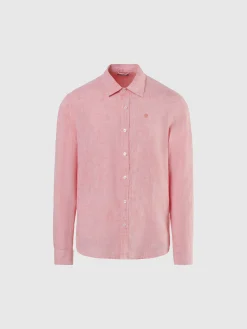 Shirts^North Sails 'Long-sleeved Linen Shirt TANGERINE