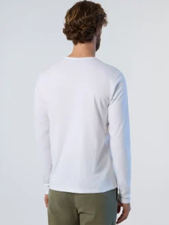T-shirts^North Sails 'Long-sleeved T-shirt With Logo Patch WHITE