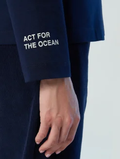 Outlet^North Sails 'Long-sleeved T-shirt With Slogan Prints NAVY BLUE
