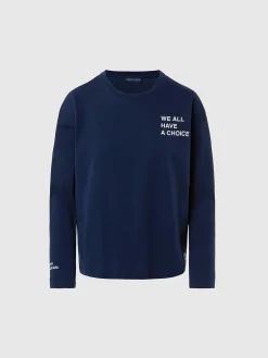 Outlet^North Sails 'Long-sleeved T-shirt With Slogan Prints NAVY BLUE