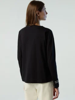 Outlet^North Sails 'Long-sleeved T-shirt With Slogan Prints BLACK