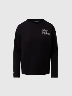 Outlet^North Sails 'Long-sleeved T-shirt With Slogan Prints BLACK