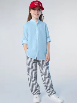 Shirts^North Sails 'Mandarin Collar Shirt ACQUARIUS