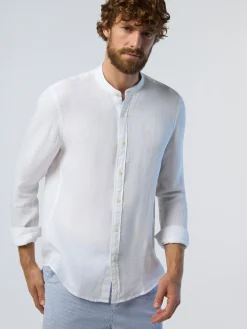 Shirts^North Sails 'Mandarin Collar Shirt WHITE
