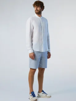 Shirts^North Sails 'Mandarin Collar Shirt WHITE
