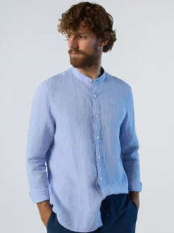 Shirts^North Sails 'Mandarin Collar Shirt LIGHT BLUE
