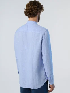 Shirts^North Sails 'Mandarin Collar Shirt LIGHT BLUE