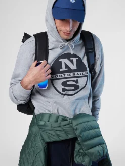 Outlet^North Sails 'Maxi Logo Hoodie GREY MELANGE