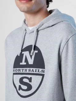 Outlet^North Sails 'Maxi Logo Hoodie GREY MELANGE