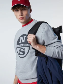 Outlet^North Sails 'Maxi Logo Sweatshirt GREY MELANGE