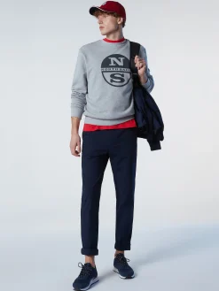 Outlet^North Sails 'Maxi Logo Sweatshirt GREY MELANGE