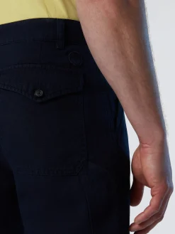 Trousers^North Sails 'Mischief Pleated Chinos NAVY BLUE