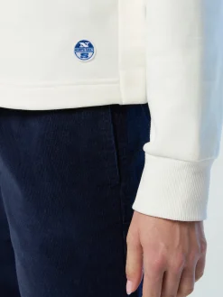 Outlet^North Sails 'Mock-neck Slogan Sweatshirt MARSHMALLOW