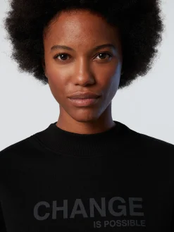 Outlet^North Sails 'Mock-neck Slogan Sweatshirt BLACK