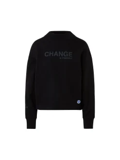 Outlet^North Sails 'Mock-neck Slogan Sweatshirt BLACK